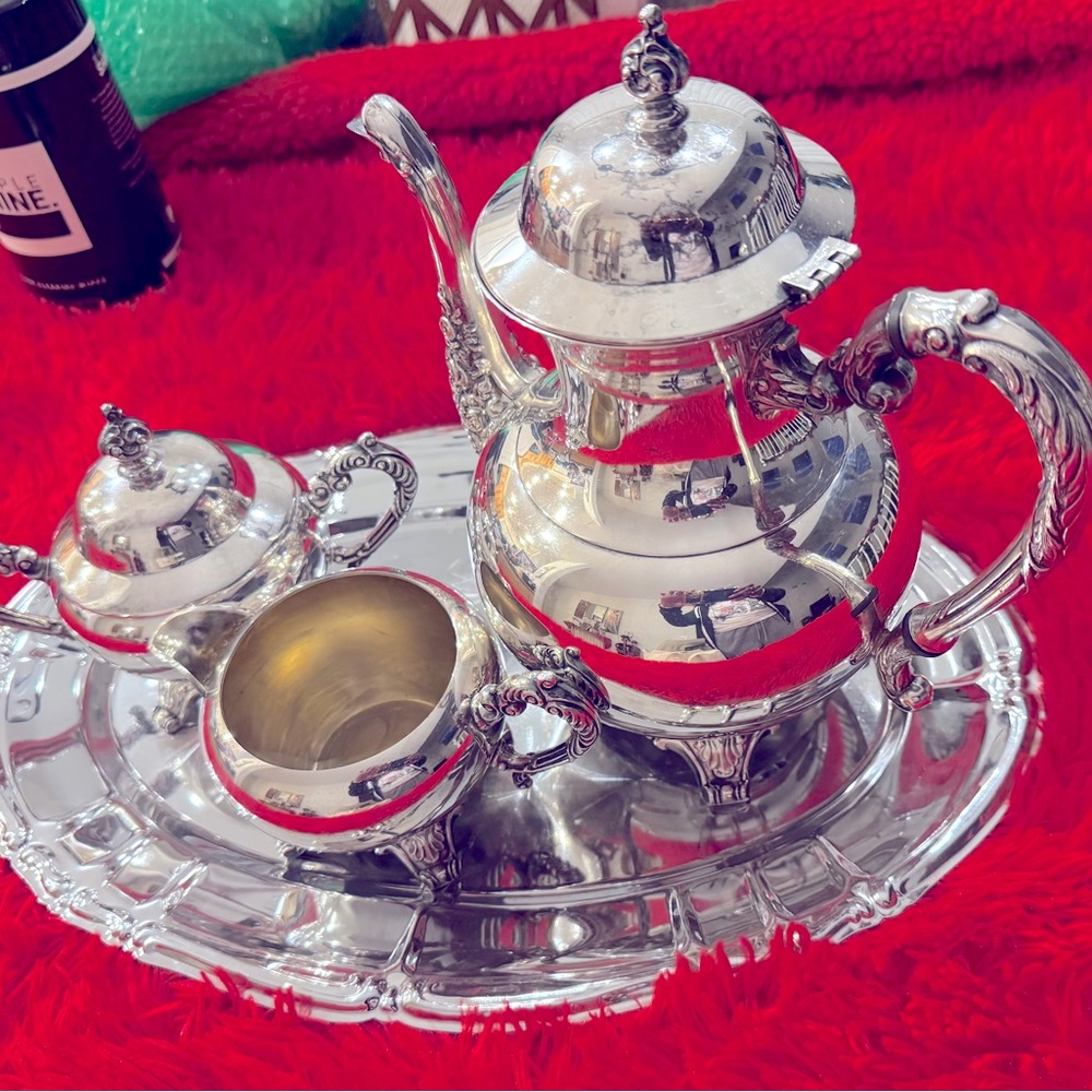 Vintage Sterling Silver Plated Tea Set